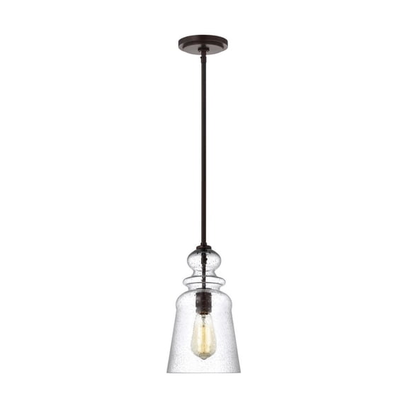 Generation Lighting 6536901-710 Kea Pendant, 1-Light 60 Watts, Bronze