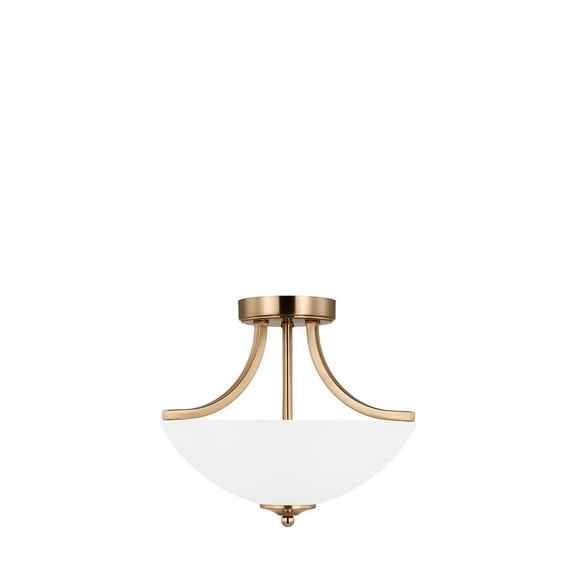 Open Box Generation Lighting 7716502 Geary 2 Light 14" Wide Outdoor Semi-Flush Bowl Ceiling Fixture
