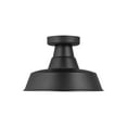 thumbnail image 1 of Generation Lighting 7837401 Barn Light 12" Wide Outdoor Semi-Flush Ceiling Fixture - Black, 1 of 5