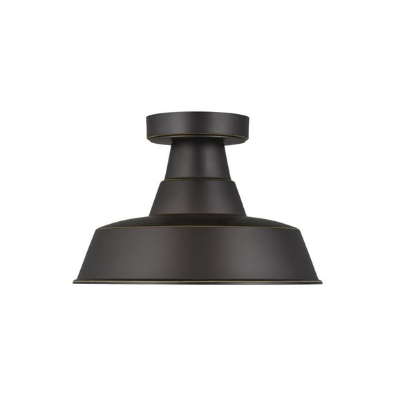 Generation Lighting 7837401 Barn Light 12" Wide Outdoor Semi-Flush Ceiling Fixture -