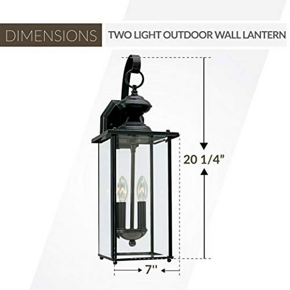 Generation Lighting 8456-965 Jamestowne Outdoor Wall Lantern Outside Fixture, One - Light, Antique Brushed Nickel