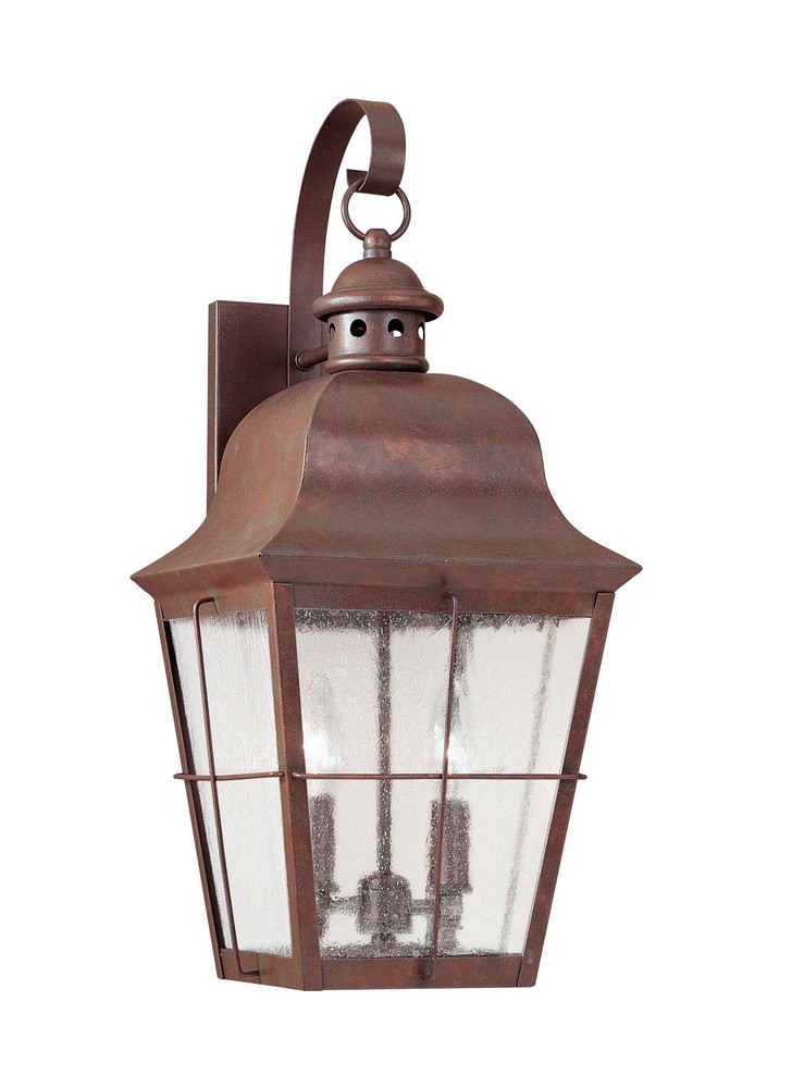 Generation Lighting - Two Light Outdoor Weathered Copper Clear Seeded Weathered - image 1 of 3