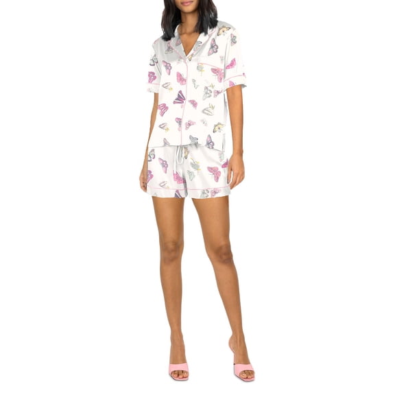 Generation Love Lenox Printed Pajama Shorts Set Ivory Size Medium