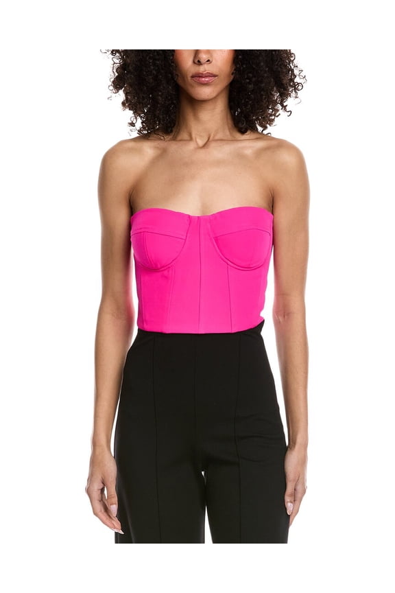 womens Elaia Crepe Bustier, l, Pink
