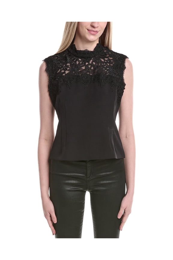 womens  Joya Lace Top, xs, Black