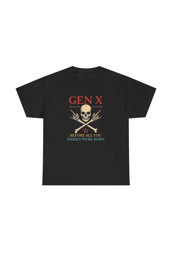 Generation Pride Gen X Retro Bold Heritage Minimalist Style Graphic Unisex T-Shirt up to size 5XL