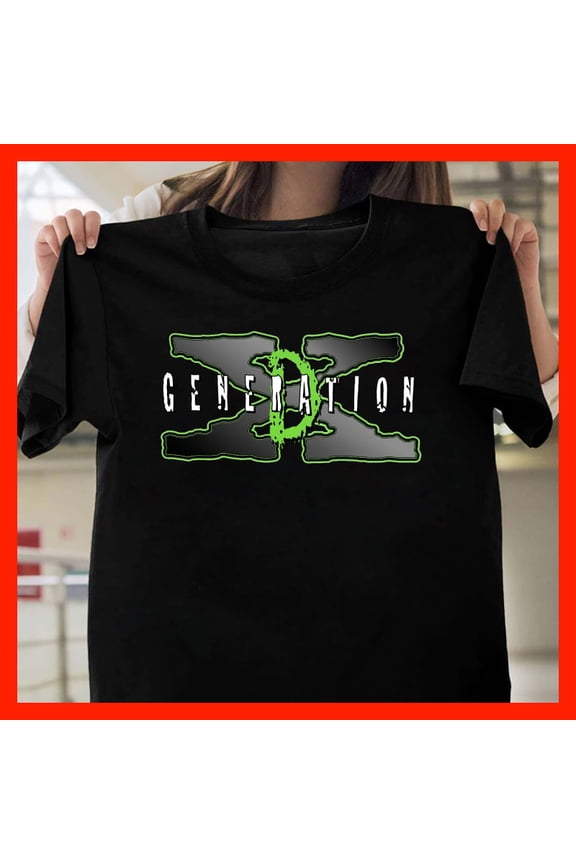 Generation X Graphic T-Shirt GEN X Retro 90s Grunge Style Tee Nostalgic Gen X Apparel T101, Softstyle for Unisex, Extended Sizes Up to 5XL