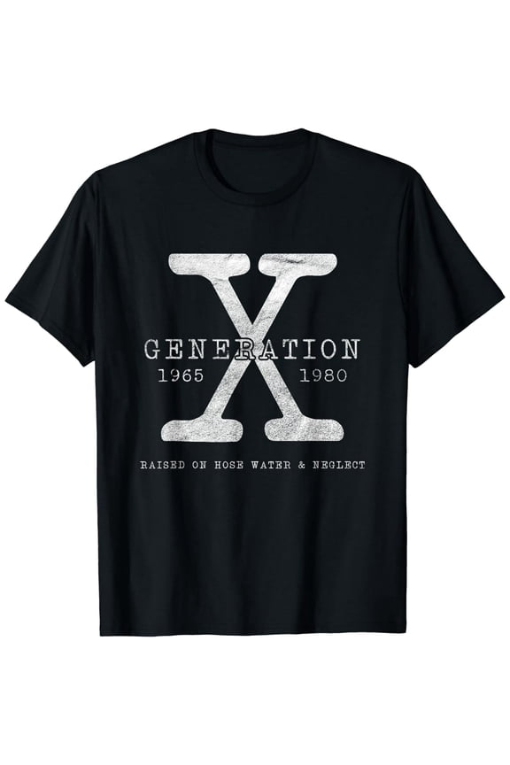 Generation X Retro T-Shirt Funny Gen X 1965-1980 Vintage Sarcastic Graphic Tee for Men and Women