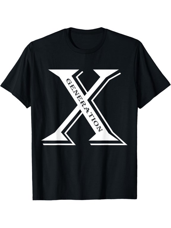 Generation X T-Shirt Gen X 60s 70s 80s Birthday Graphic TeeMen and women, Black T-shirt, size: Extra large