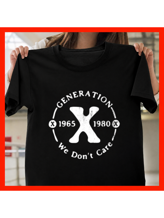 Generation X Vintage 70s 80s Latchkey Sarcastic Typography Unisex T-Shirt, S-3XL