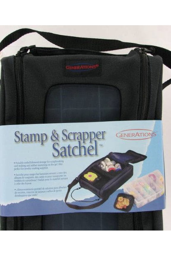 8x12x4 Inch Portable Stamp & Scrapper Satchel Scrapbooking