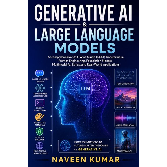 Generative AI & Large Language Models: A Comprehensive Unit-Wise Guide to NLP, (Paperback)