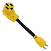 Generator 30 Amp 4 Pole to RV 50 Amp Female 12" 10AWG/3 Cord Adaptor Plug Pigtail