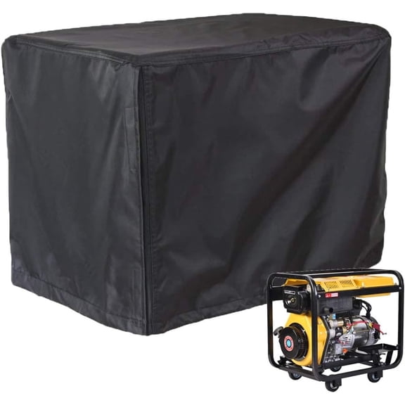 Generator Cover,Bexikou Universal Weatherproof Generator Cover,210D All-Weather Generator Cover,Compatible with Most Generators 5000-10000 Watt (Black)