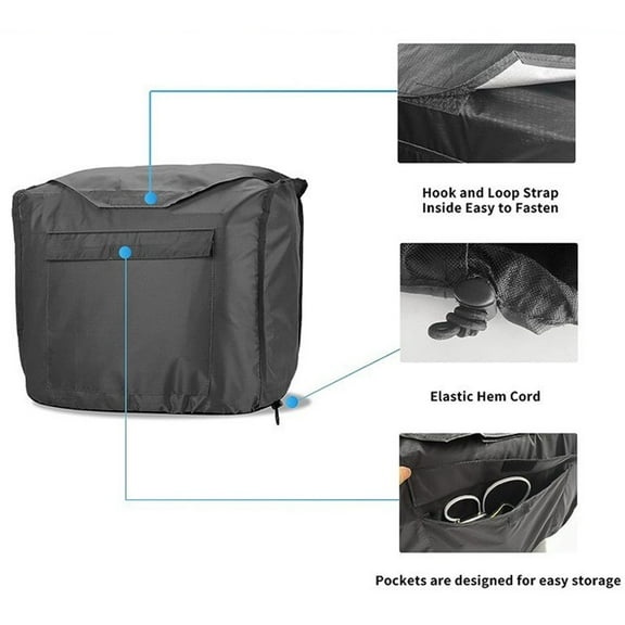 Generator Covers Waterproof & Windproof Protective Cover For Inverter Generators Heavy Duty 420D Oxford Protective Cover