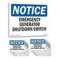 thumbnail image 1 of Generator Emergency Shutdown Switch OSHA Notice Rigid Plastic Sign 10 Inch x 7 Inch - 10 Pack, 1 of 8