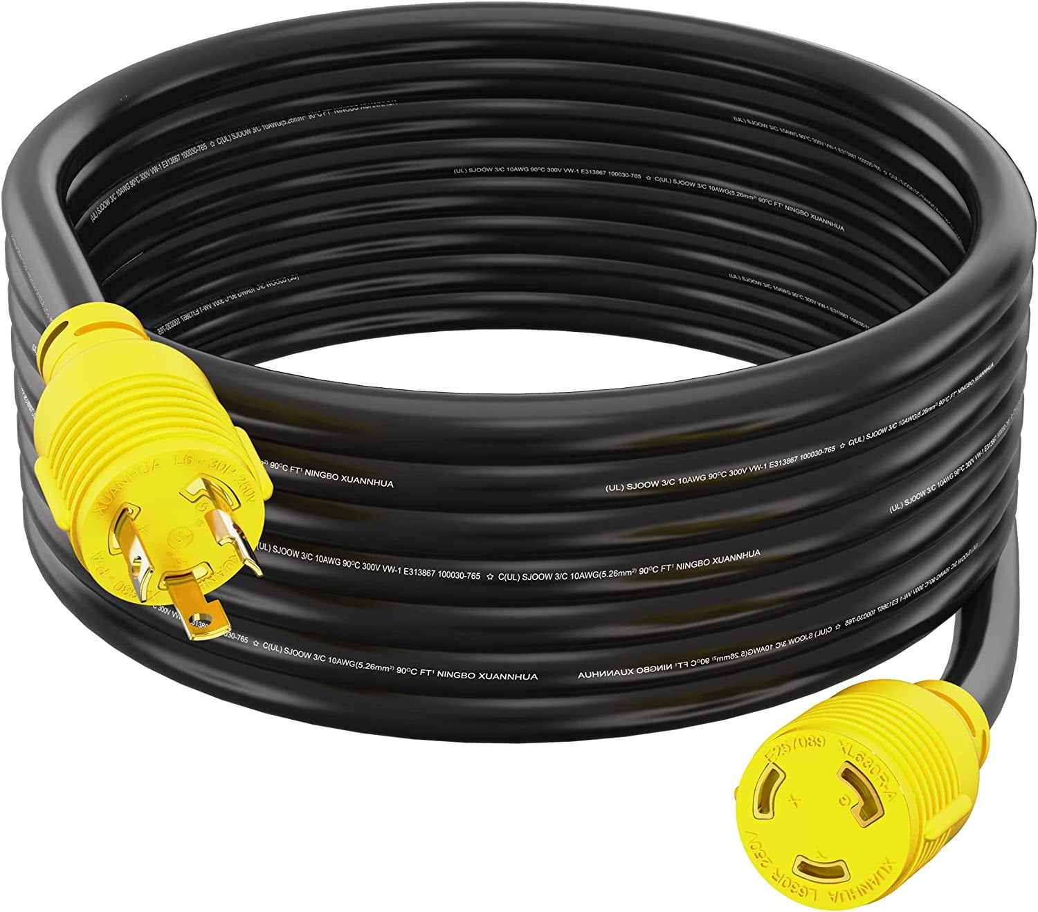 Generator Extension Cord, Electric Wire, 3 Prong, 30 Amp, 250 Volt