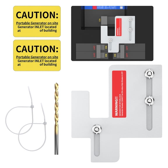 Generator Interlock Kit Compatible with Eaton Cutler Hammer BR Series 150 and 200 amp Panels,1 1/4-1 7/16 inches Spacing Between Main and Branch Breaker,Professional and Interlock Kit(1Set)