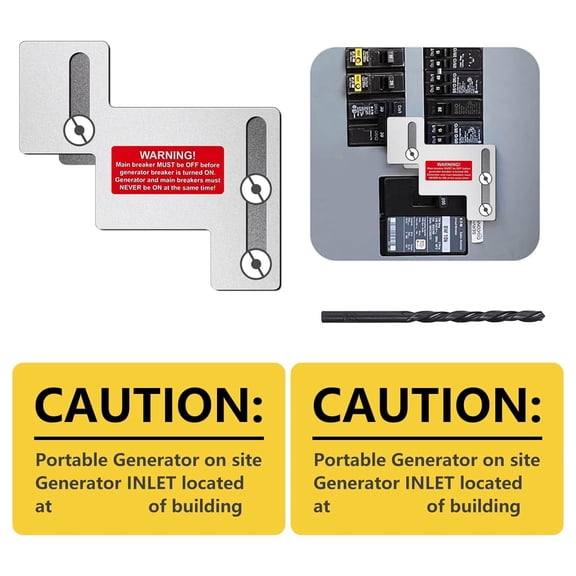 Generator Interlock Kit Compatible with Eaton Cutler Hammer Challenger BR Series 150 and 200 Amp Panels,1 1/4 to 1 1/2 Inches Spacing Between Main and Generator Breaker