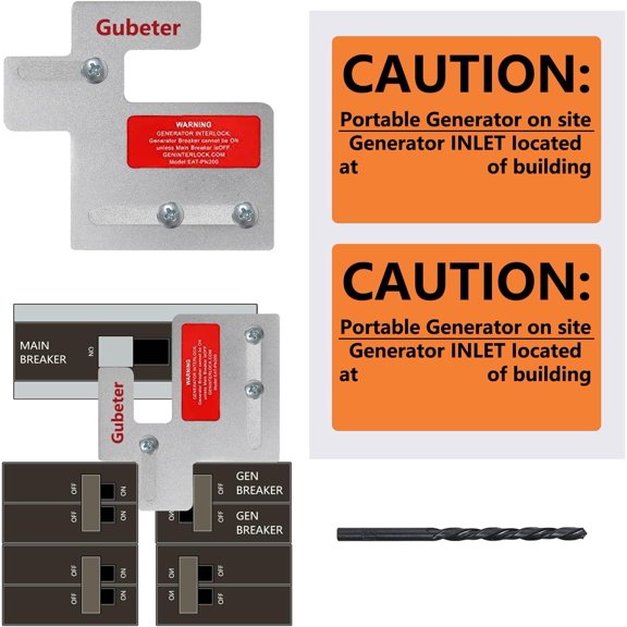Generator Interlock Kit Compatible with Eaton Cutler Hammer Generator BR and CH Series 150 or 200 Amp Panel, 1 1/41 7/16" Spacing Between Main Breaker and Generator Circuit Breakers