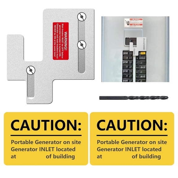 Generator Interlock Kit Compatible with Eaton Cutler Hammer Generator BR and CH Series 150 or 200 Amp Panel,1 1/41 7/16"" Spacing Between Main Breaker and Generator Circuit Breaker