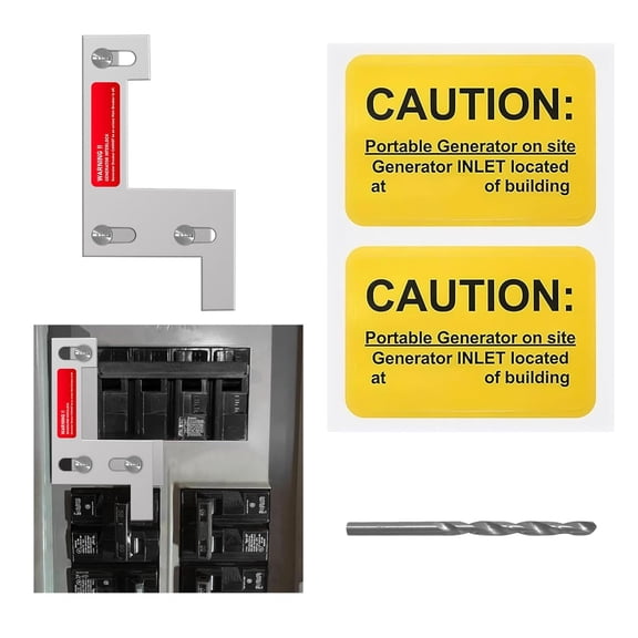 Generator Interlock Kit Compatible with ,ITE,Gould and Thomas and Betts 150 or 200 amp Panels,1 1/4 In Spacing Between Main Circuit Breaker and Generator Circuit Breaker