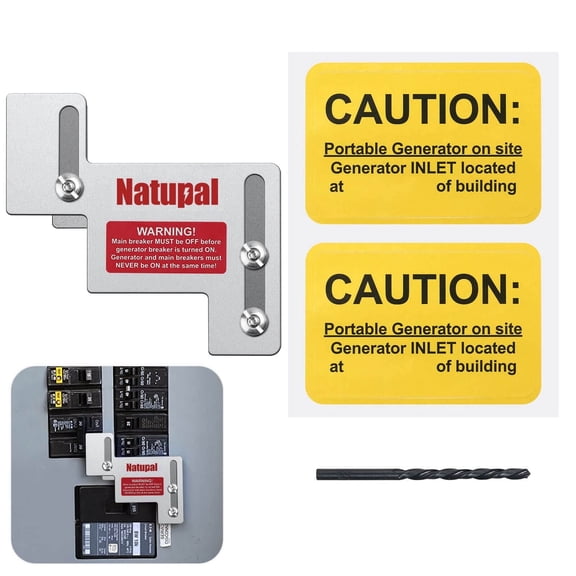 Generator Interlock Kit Compatible with Murray or Siemens 150 amp or 200 amp Panels, 7/8-1 1/4 Inch Spacing Between Main and Branch Breaker (EAT-BR200A)