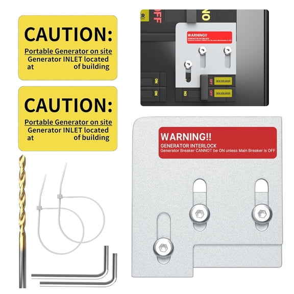 Generator Interlock Kit Compatible with Square D QO or Homeline 150 or 200 amp panels. 1 3/8 inches Spacing between main and generator breaker, Professional and Interlock Kit (SD200A)