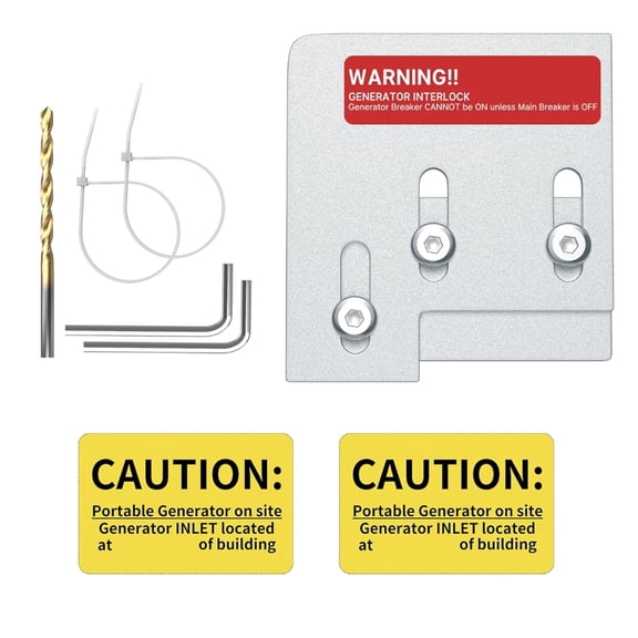 Generator Interlock Kit Compatible with Square D QO or Homeline 150 or 200 amp panels. 1 3/8 inches Spacing between main and generator breaker, Professional and Interlock Kit (SD200A)