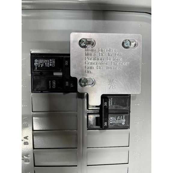 Generator Interlock WR-78 Compatible with Siemens/Eaton or ITE 100 amp Panels