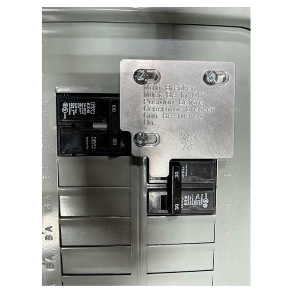 Generator Interlock WR-78, Electric Start, Compatible with Siemens/Eaton or ITE 100 amp Panels
