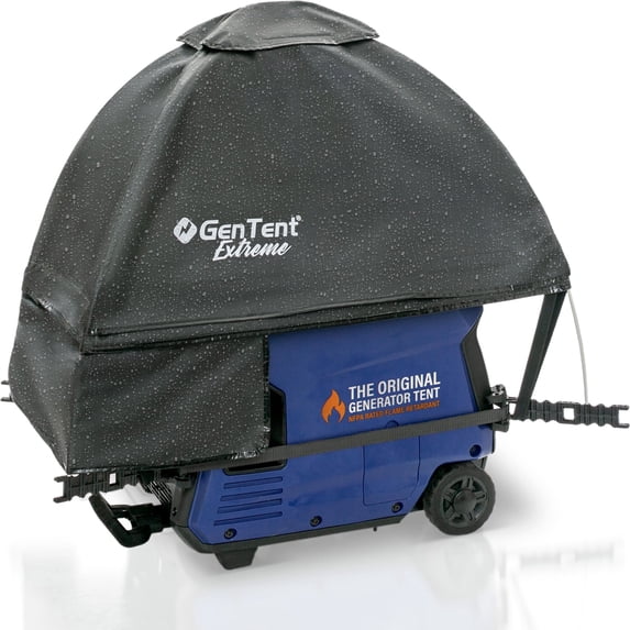 GenTent Inverter Kit - Running Cover for Fully Encased Generators - Flame Retardant, Waterproof Vinyl (Extreme - Black) Generator Tent
