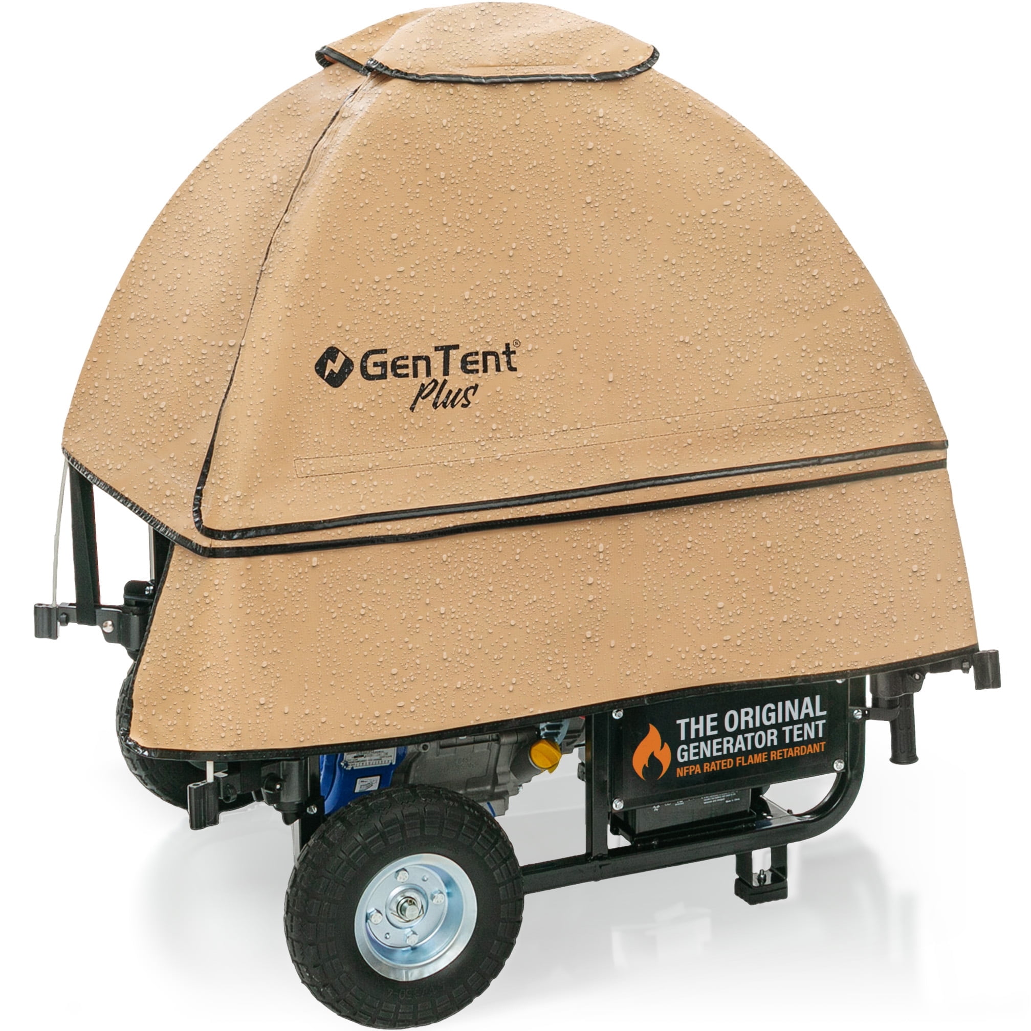Tan Waterproof Plus Generator Cover for Open Frame Generators