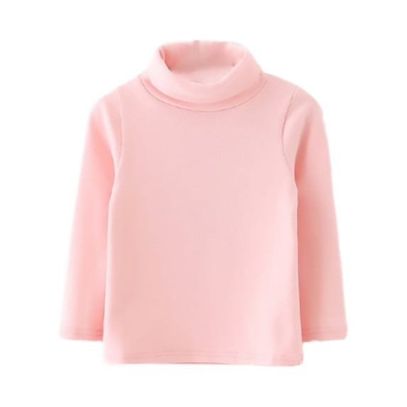 0 4Y Toddler Girl Pullover Sweater Turtleneck Tops Solid Shirt Kids Hoodie Long Sleeve T Shirt