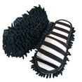 thumbnail image 1 of Generic 1 Pair Washable Microfiber Dust Mop Slippers for Women, Black, Size 35-44, Home Cleaning, Practical, Unisex Adult, 1 of 9