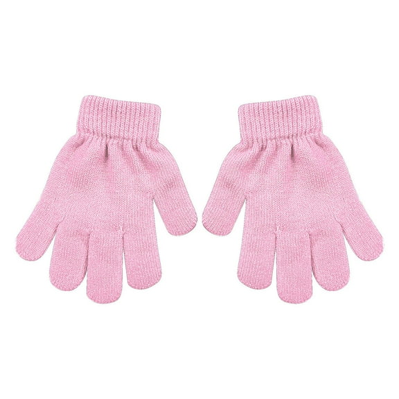 Generic 1 Pairs Warm Cable Knit Gloves For Toddlers Children'S Hand-Knitted Mittens Winter Gloves For Kids Stretchy Warm Bulk Pack Boys Girls Children