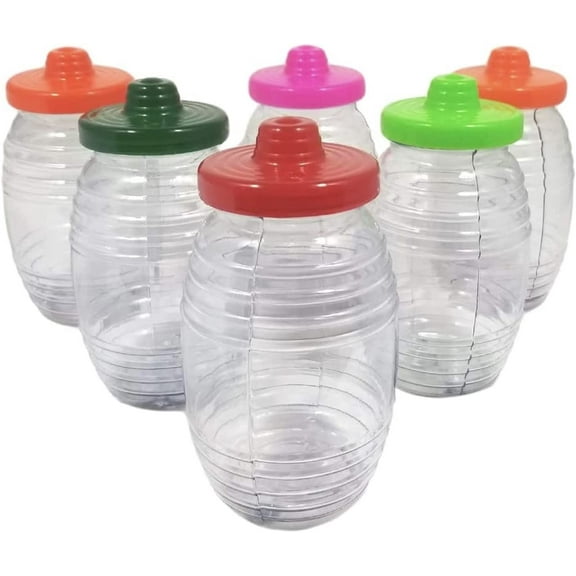 Generic 12 Lt - 16oz vitroleros aguas frescas with straws 6 pk