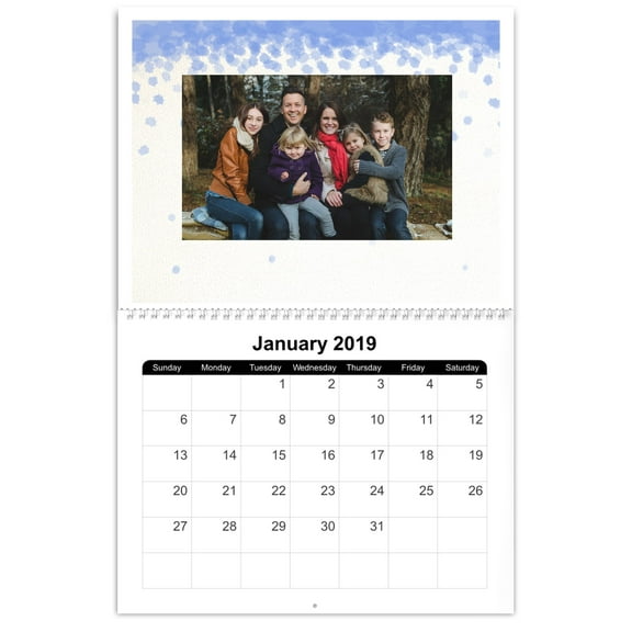 Custom Printed Wall Calendar  12x12  12-Month  Spiral Bound  Personalized Design