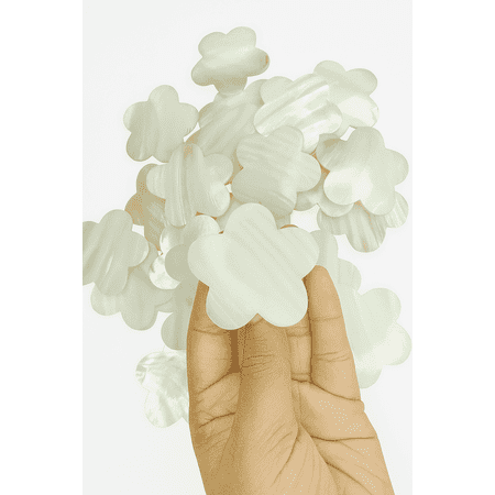 ST. JOHN'S EXIM 2" Flower Shape Art and Craft Kit 25 Pieces, White