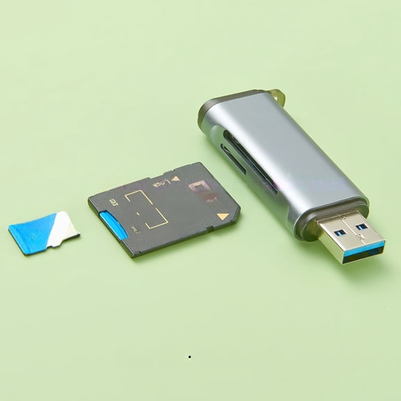 Generic 2 In 1 USB 3.0 Card Reader, USB-A to SD/Micro SD/TF Memory Card Reader, 2TB USB3.0 Type-A OTG Smart Memory Adapter for PC Laptop