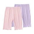 thumbnail image 1 of Generic 2 Pack Girls Casual Summer Shorts High Waisted Yoga Short Comfy Elastic Solid Soft Home Lounge Shorts for 2-13Years, 1 of 7