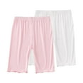 thumbnail image 1 of Generic 2 Pack Girls Casual Summer Shorts High Waisted Yoga Short Comfy Elastic Solid Soft Home Lounge Shorts for 2-13Years, 1 of 6