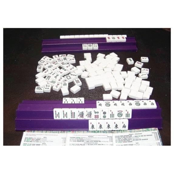 Generic 2 Purple Siamese Mah Jongg Racks for 2 Players (Ages 4 ...