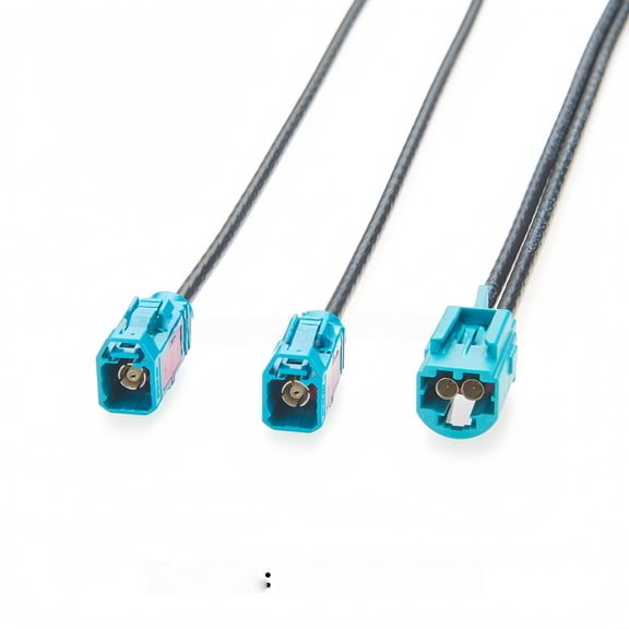 Generic 2 in 1 Mini FAKRA Dual-Cavity Male AMS11B-1M4Z5-Z to 2 FAKRA Female 59Z113-000-Z RF Coaxial Cable for GPS Antennas