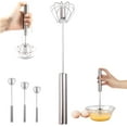thumbnail image 1 of Generic 2024 New Stainless Steel Semi-Automatic Whisk, Egg Whisk Hand Push Rotary Whisk Blender, Hand Push Mixer Stirrer Tool, Whisks for Cooking Kitchen Home Egg Milk, Easy to Use (12 Inch), Large, 1 of 7