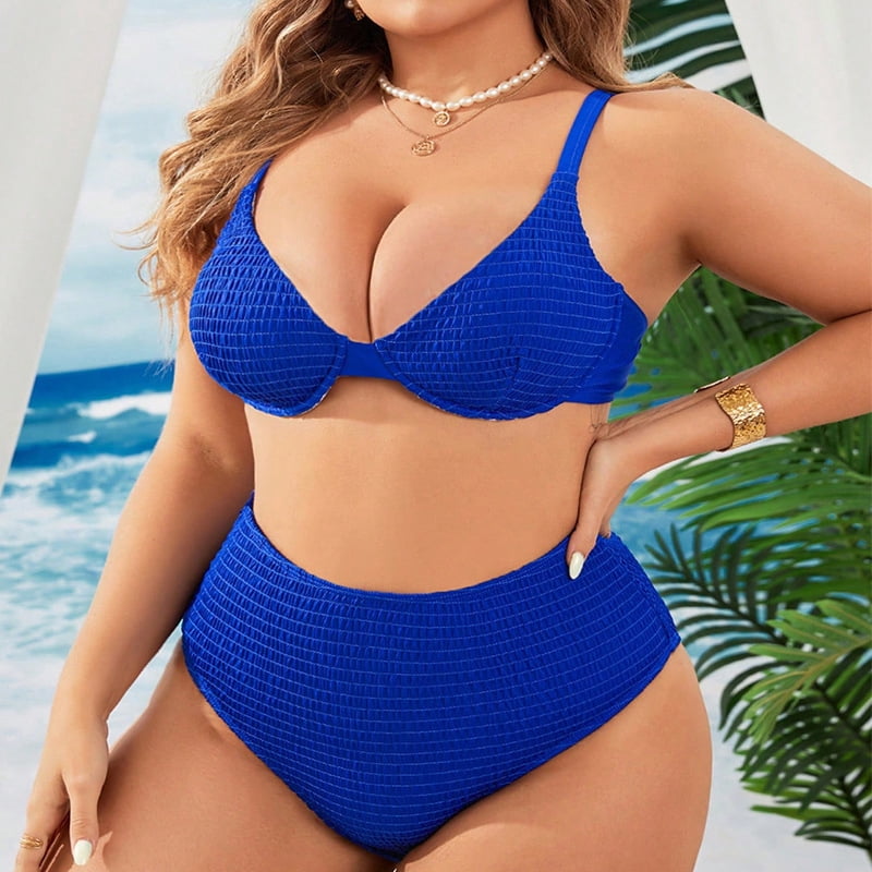 2021 Swimsuit Female National Style Steel Support Gathered Sexy Bikini Net, Red Split Body, High Waist Covered Belly Hot Spring