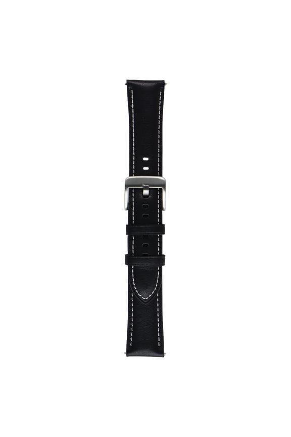 Generic 20mm Watch Band Quick Release Leather Strap for Men/Women - Black