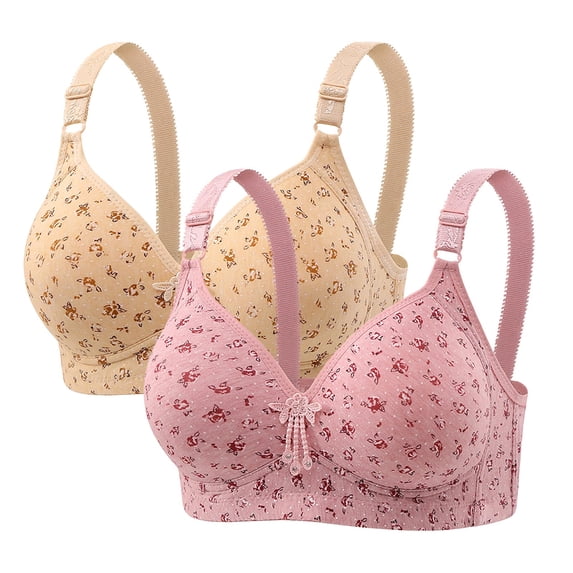 Generic 2PC Push Up Bra for Women No Underwire Uplift Sculpting T-Shirt Bra Full Coverage Bra Everyday Bra