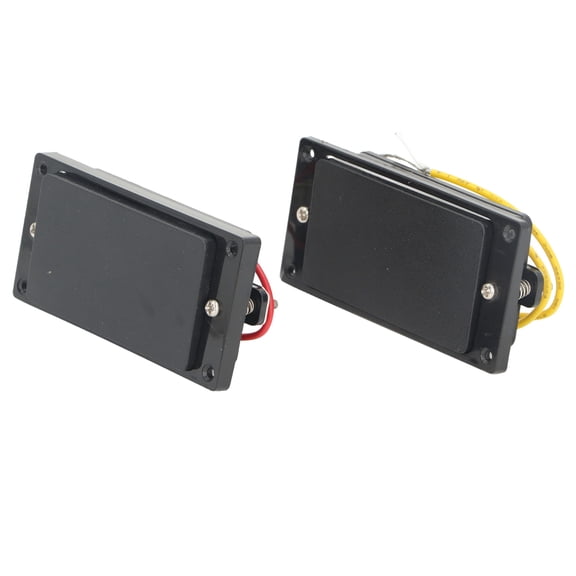 Generic 2PCS Black Closed Electric Guitar Humbucker Pickup Set for Les Paul Neck & Bridge, 3.94 x 2.76 x 1.97 inches