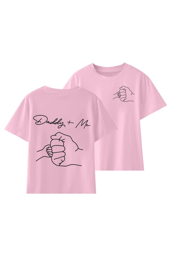 2t boys clothes Toddler Kids Girls' T Shirt Boys' Short Sleeve Top Parent Child Sentiment Round Neck Short Sleeve T Shirt Father'S Children'S Clothes